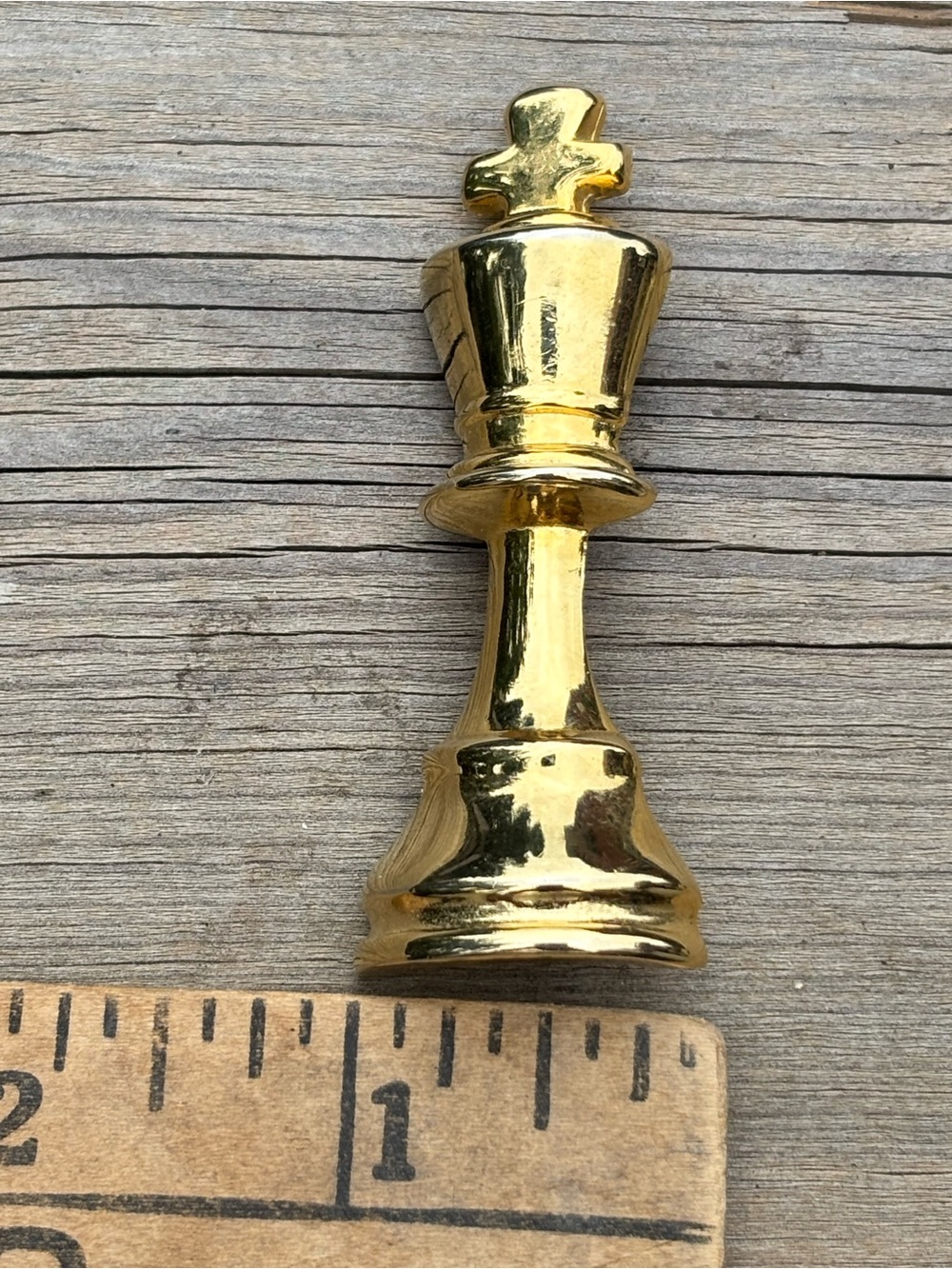 Gold-Tone Chess King Brooch / Pin